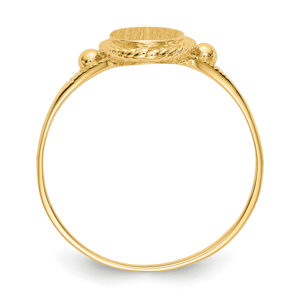 Anillo de Sello Elegante para Niños en Oro 14k