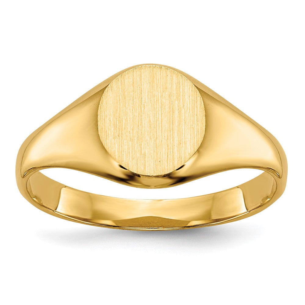 Anillo de Sello con Espalda Cerrada para Niños de 14k