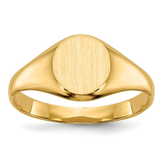 Anillo de Sello con Espalda Cerrada para Niños de 14k