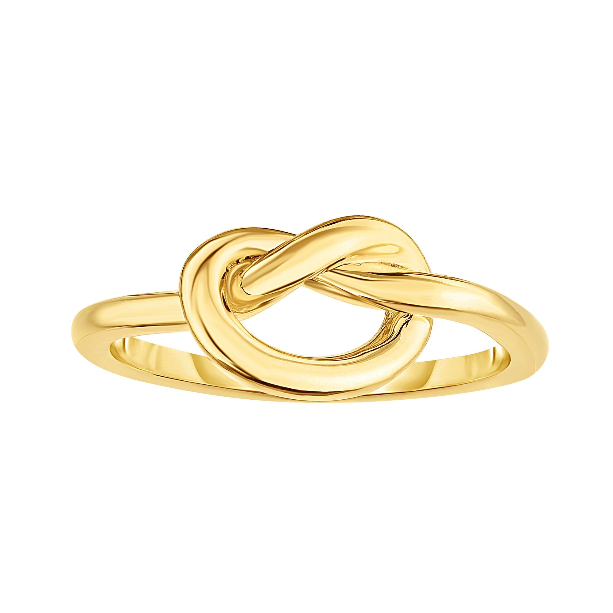 Anillo nudo del amor en oro sale