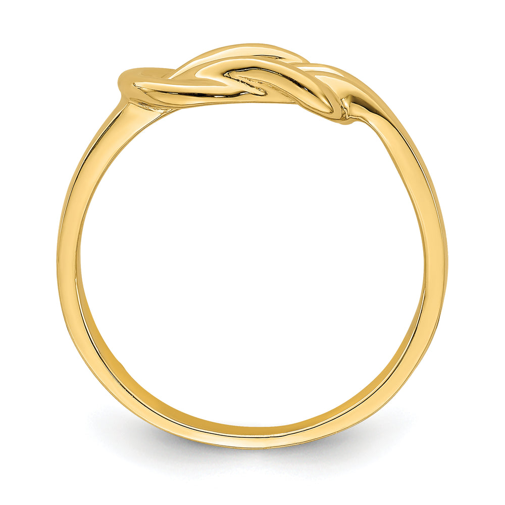 Anillo con Nudo de Amor de Forma Libre Pulido en Oro de 14k