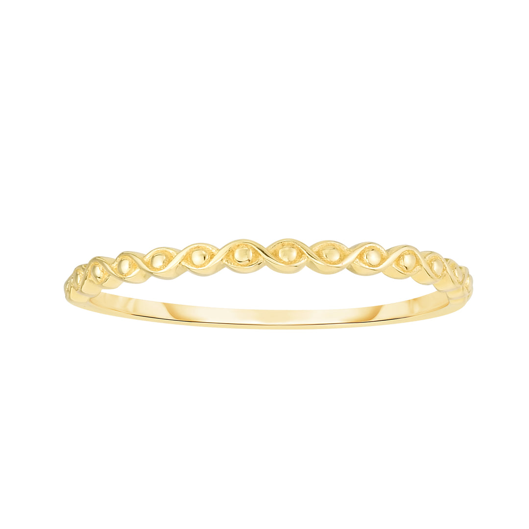 Anillo de Cuentas Infinitas en Oro de 14k