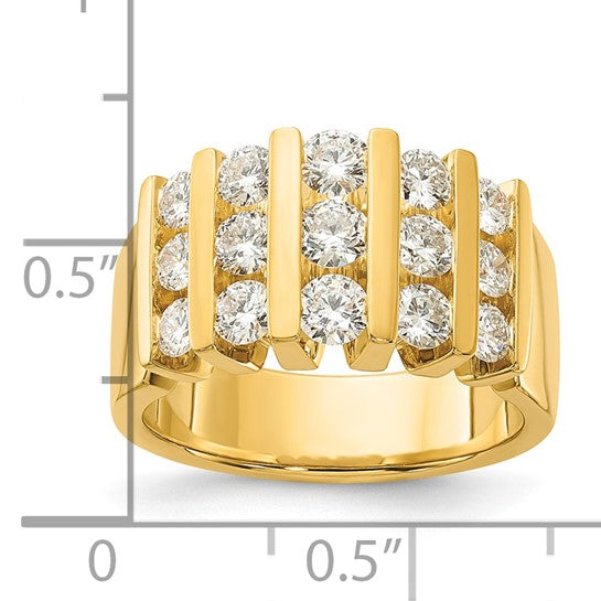 Anillo de Banda Completa con Diamantes Cultivados en Laboratorio de 1 1/2 Quilates en Oro Amarillo de 14k