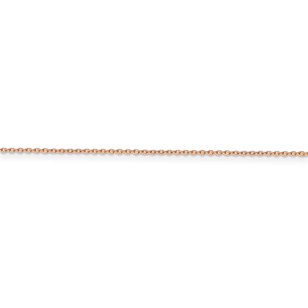 Cadena tipo cable D/C de 1,0 mm en oro rosa de 14 k