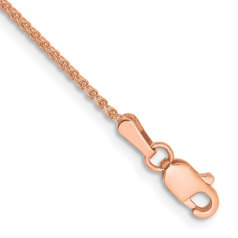 Cadena Spiga D/C de 1,25 mm en oro rosa de 14 k