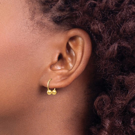 Aretes de Aro Abierto con Cuentas Madi K de Oro Amarillo de 14K