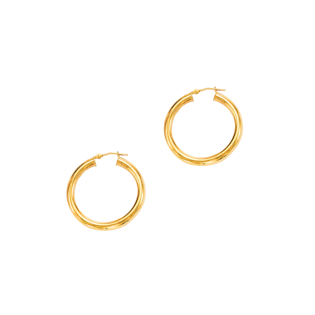 Aros de Oro de 14k de 4x30 mm