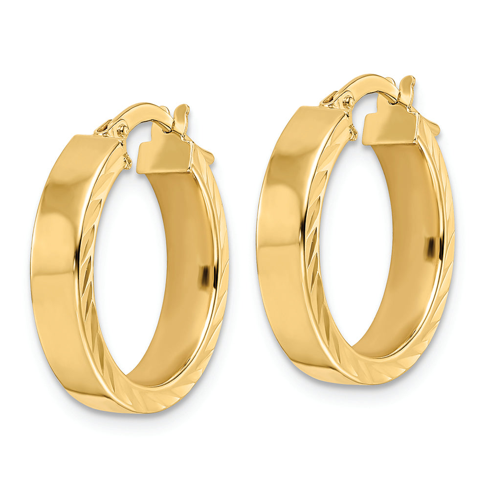 Aretes de Aro Pulidos en Oro de 14k