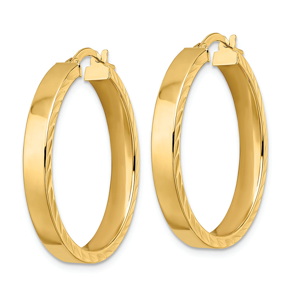 Aretes de Aro Pulidos en Oro de 14k