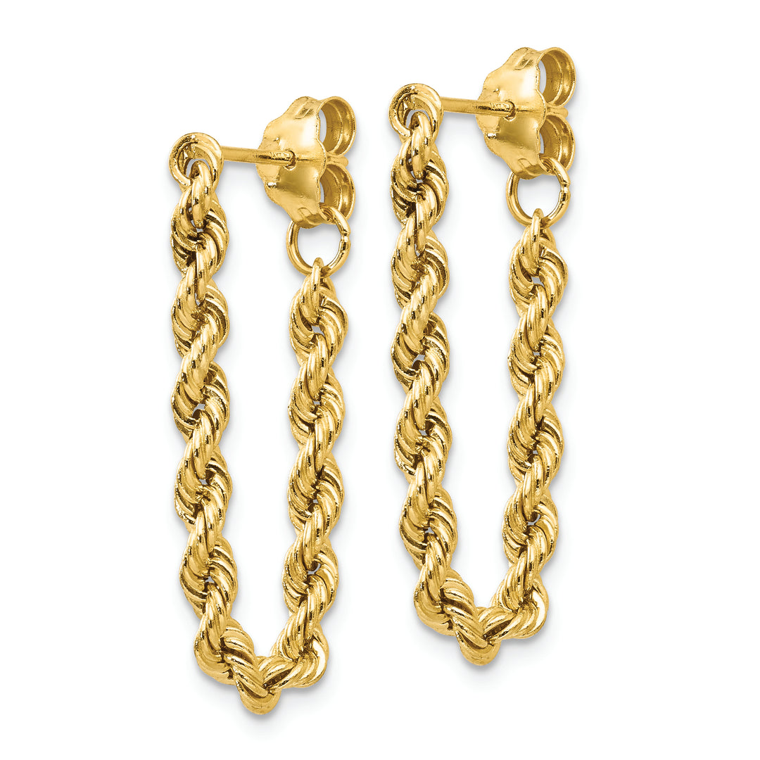 Aretes de Cuerda Hueca en Oro de 14k