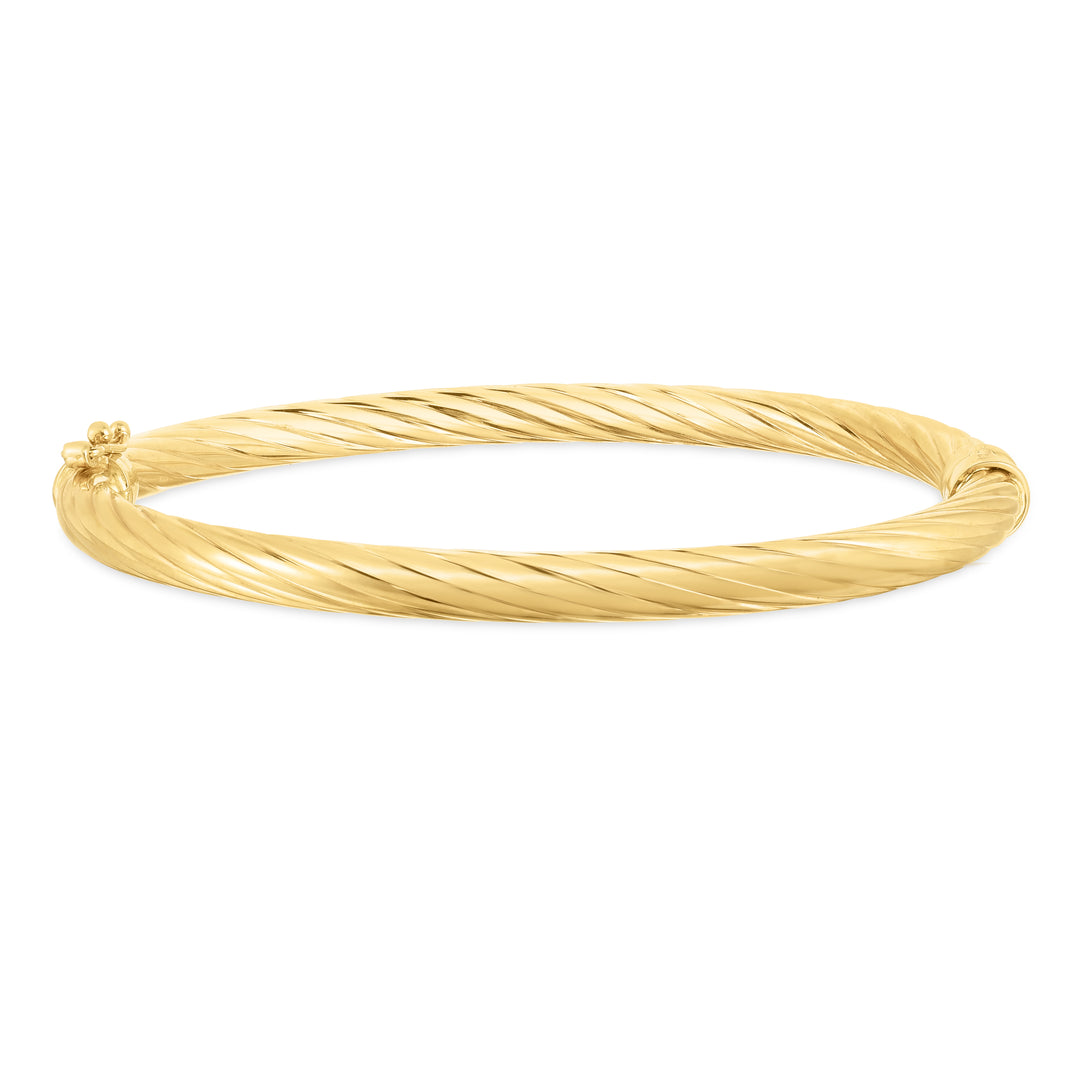 Brazalete giratorio de oro amarillo de 14 quilates