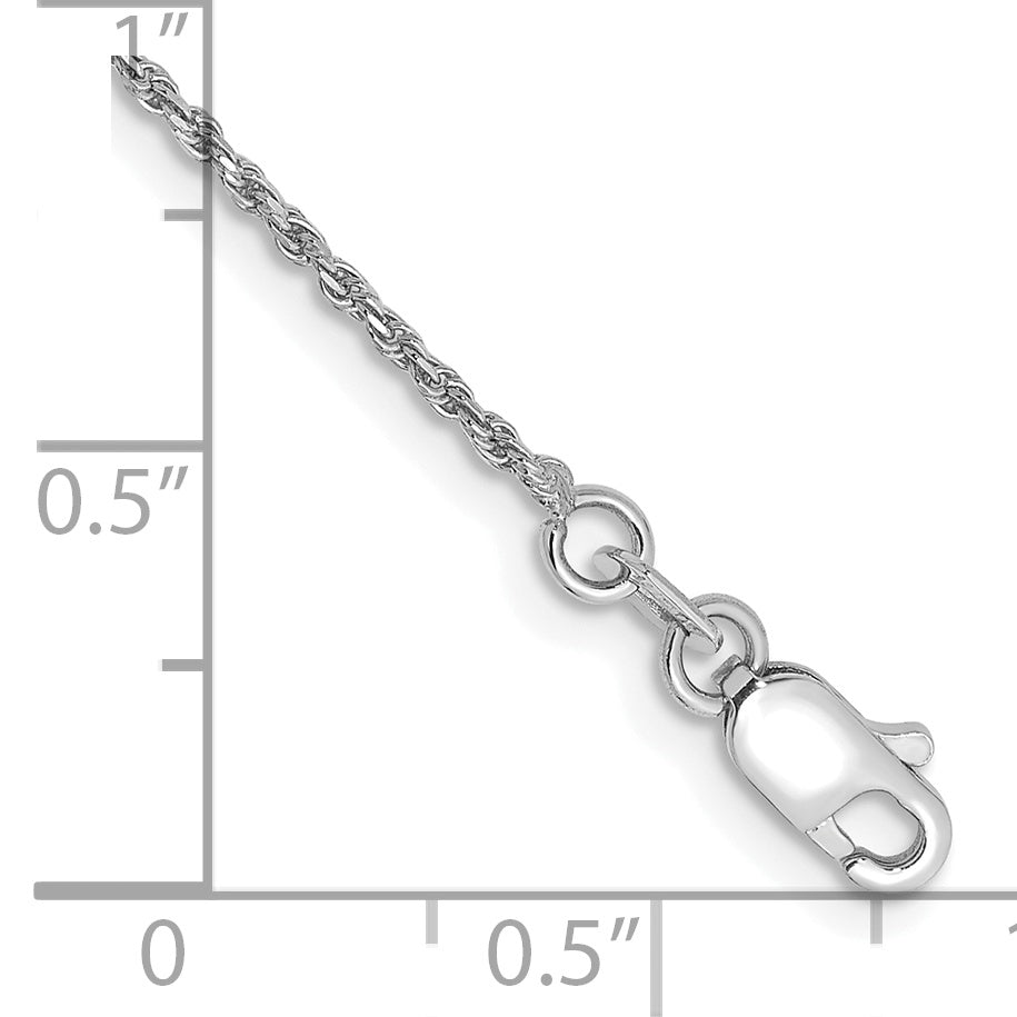 Cadena de cuerda hecha a máquina de 14k WG 1,15 mm D/C