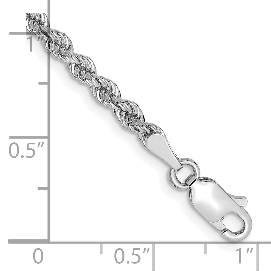 Cadena de cuerda normal de 14 quilates WG de 2,75 mm