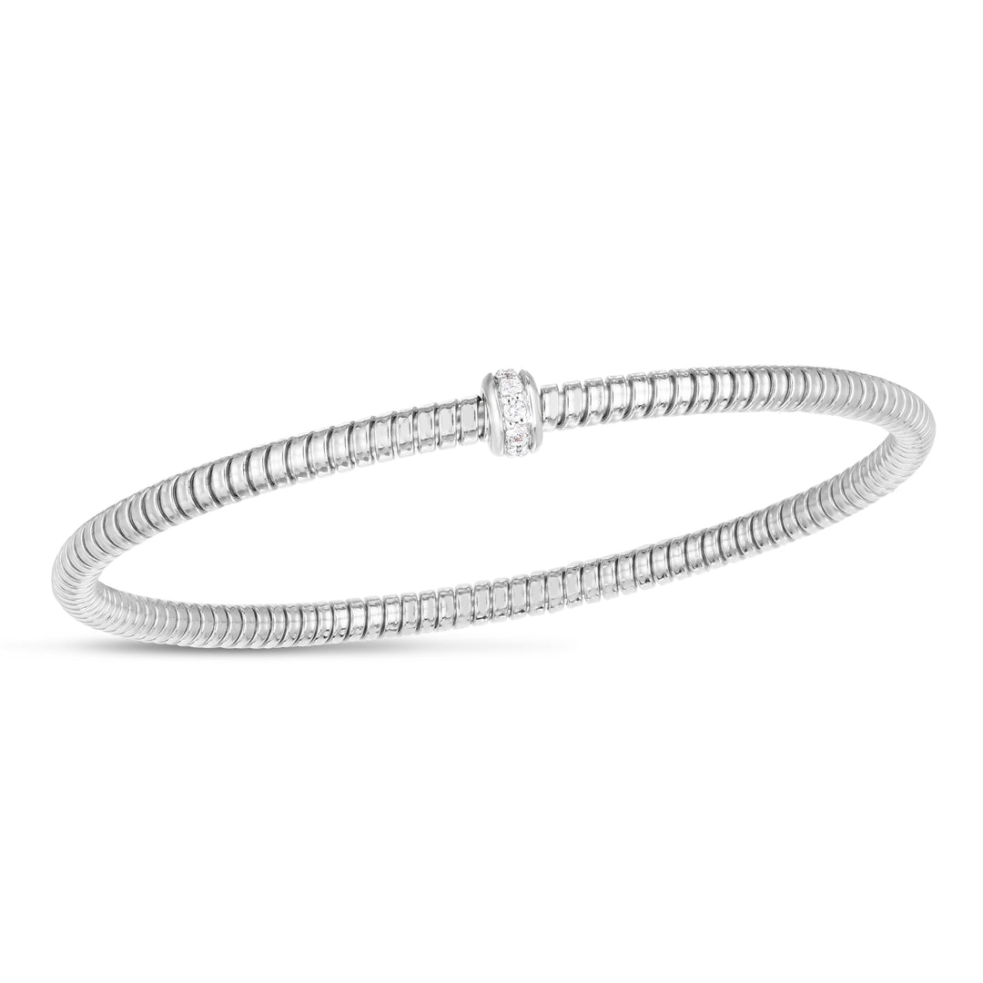 Brazalete el‡stico de diamantes Tubogas de 14 quilates