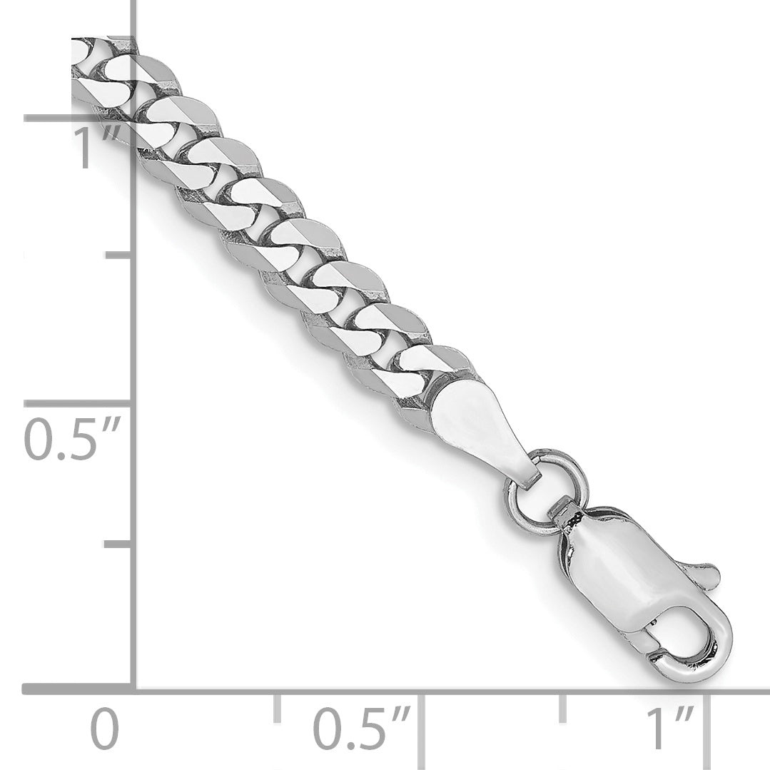 Cadena de eslabones plana biselada de 14k WG de 3,9 mm