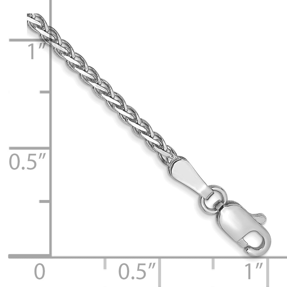 Cadena de trigo plana de 14 k WG de 1,9 mm