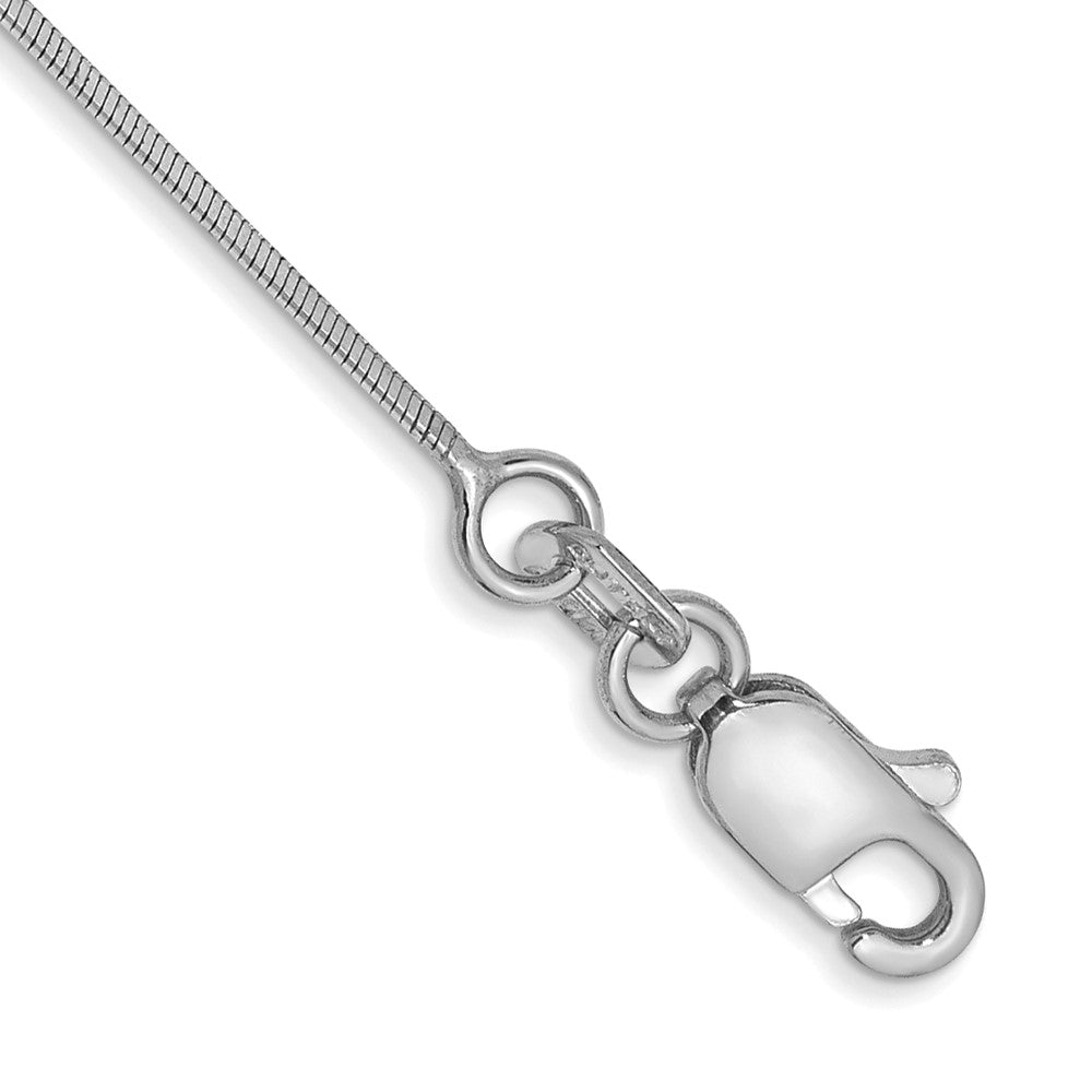 Tobillera con cadena de serpiente octogonal de 14k WG de 0,6 mm