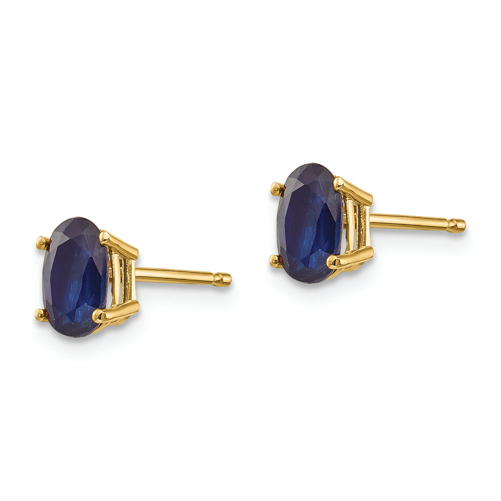 Aretes de Zafiro-Septiembreen Oro de 14k