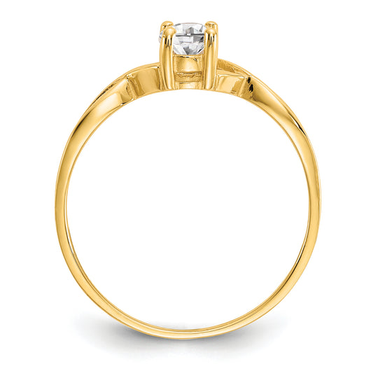 Anillo con Piedra Natal de Topacio en Oro de 14k