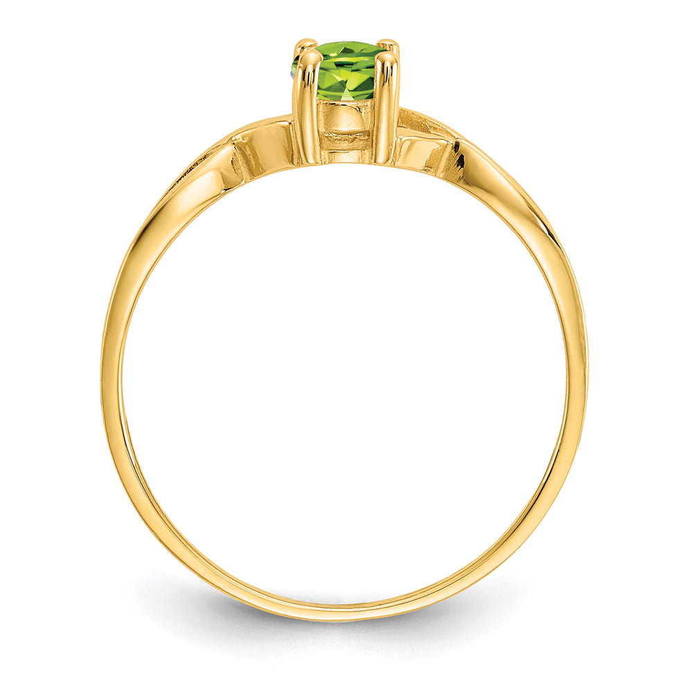 Anillo con Piedra Natal de Peridoto de 14k