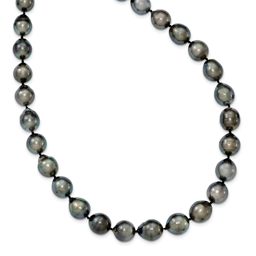 Collar graduado de perlas de Tahití cultivadas en agua salada barroca de 14 quilates WG, 8-11 mm