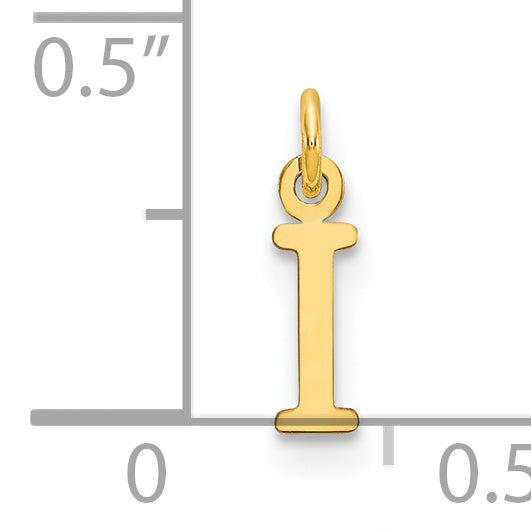 Colgante con inicial de letra I recortada de 14 ky