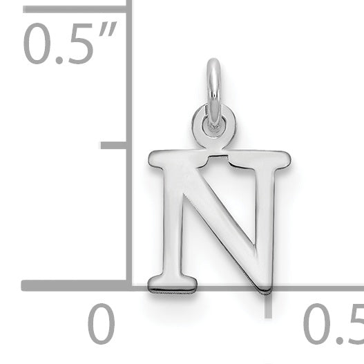 Colgante con inicial de letra N recortada de 14 kw