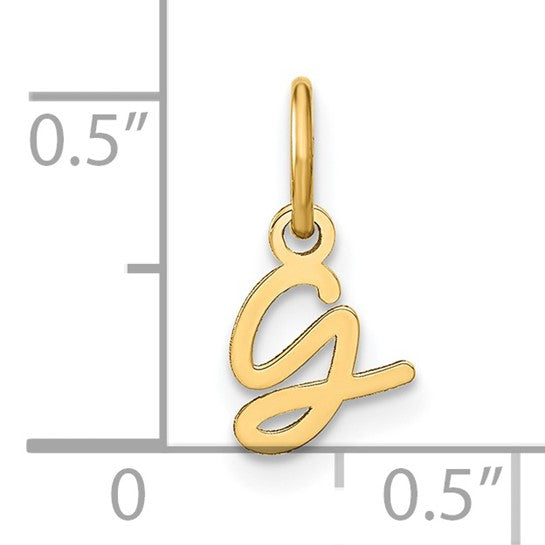 Dije Letra G en Mayúscula en Oro Amarillo de 14K