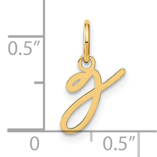 Dije Letra Minúscula G en Oro Amarillo de 14K