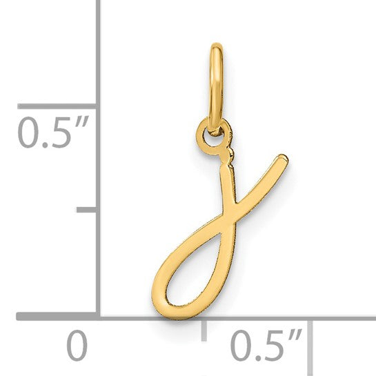 Dije con Letra "j" Minúscula de Oro Amarillo de 14K