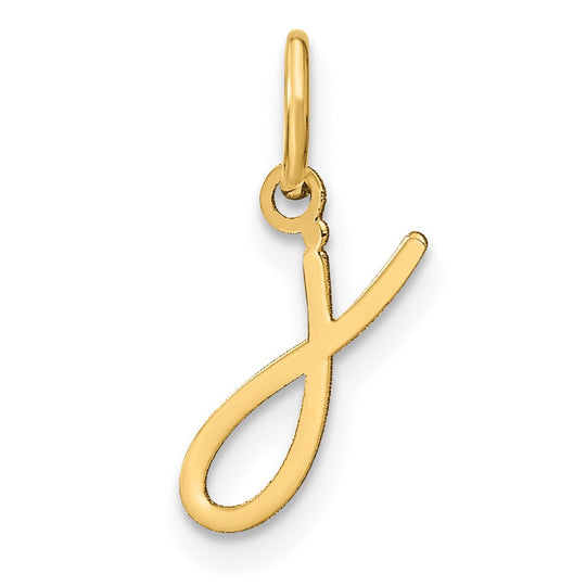 Dije con Letra "j" Minúscula de Oro Amarillo de 14K