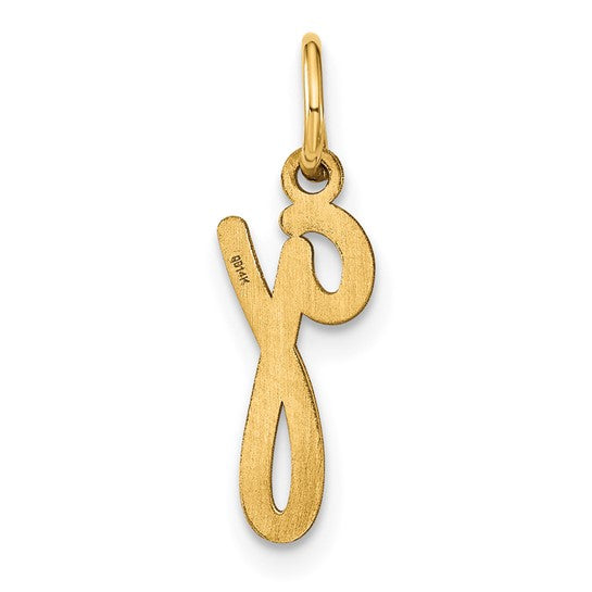 Dije de Inicial "g" en Minúscula en Oro Amarillo de 14k