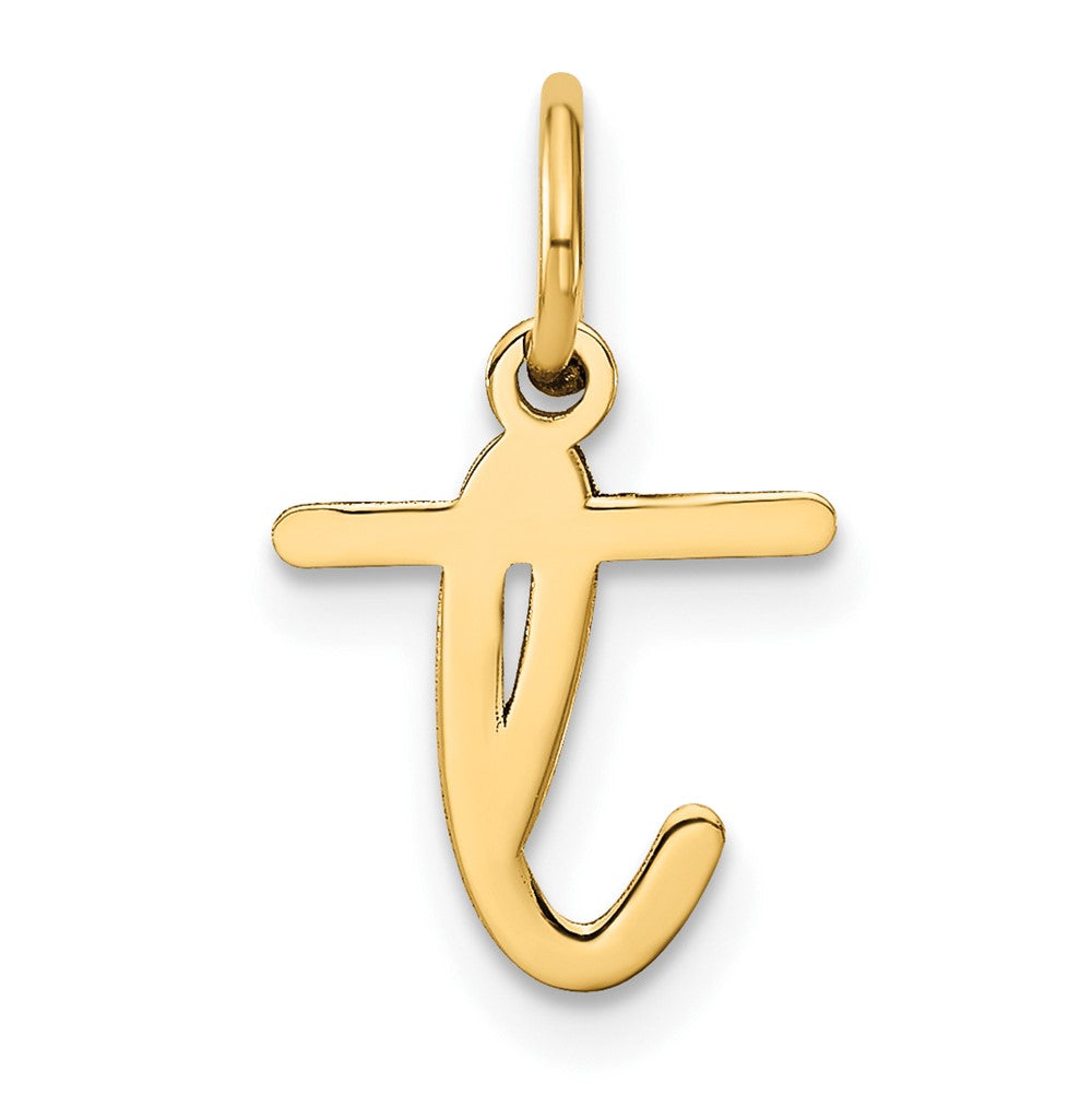 Colgante de Inicial "T" en Oro Amarillo de 14k (Letra Minúscula)