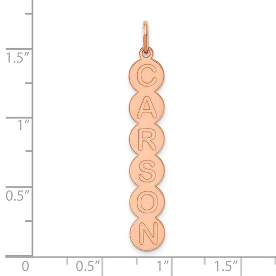 Colgante de Burbuja Personalizado de 6 Letras en Oro Rosado de 10K