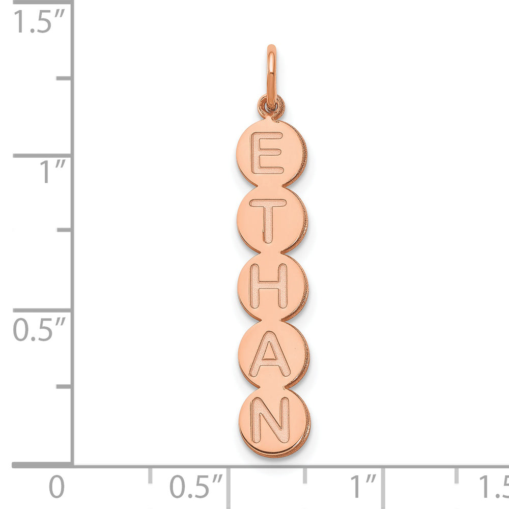 Colgante de Burbuja Personalizado de 5 Letras en Oro Rosado de 10K