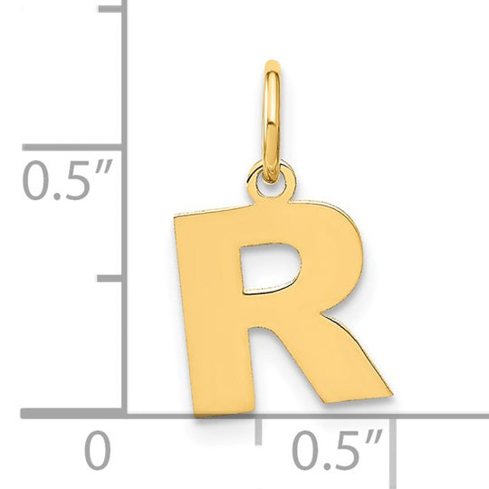 Colgante Inicial Letra R en Oro Amarillo de 14k