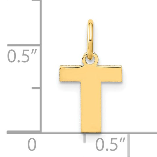 Colgante de Inicial "T" en Oro Amarillo de 14k