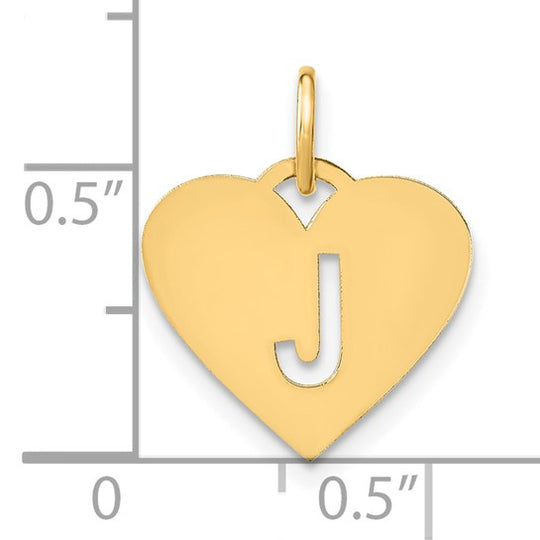 Dije de Inicial "J" en Oro Amarillo de 14k