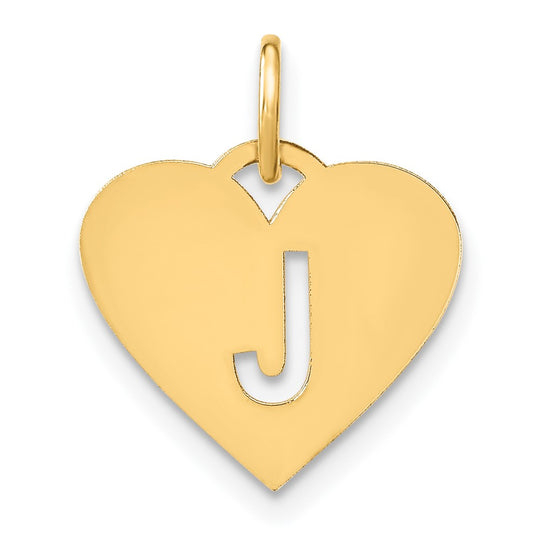 Dije de Inicial "J" en Oro Amarillo de 14k