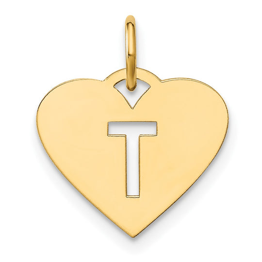 Colgante de Inicial "T" en Oro Amarillo de 14k