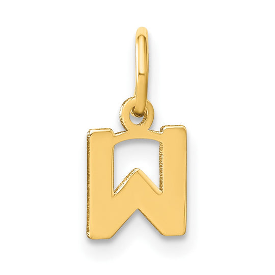 Colgante Inicial Minúscula "W" en Oro Amarillo de 14k