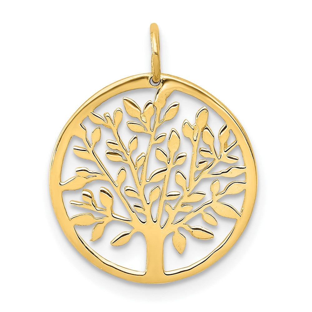 Colgante Redondo de Árbol en Oro de 14K