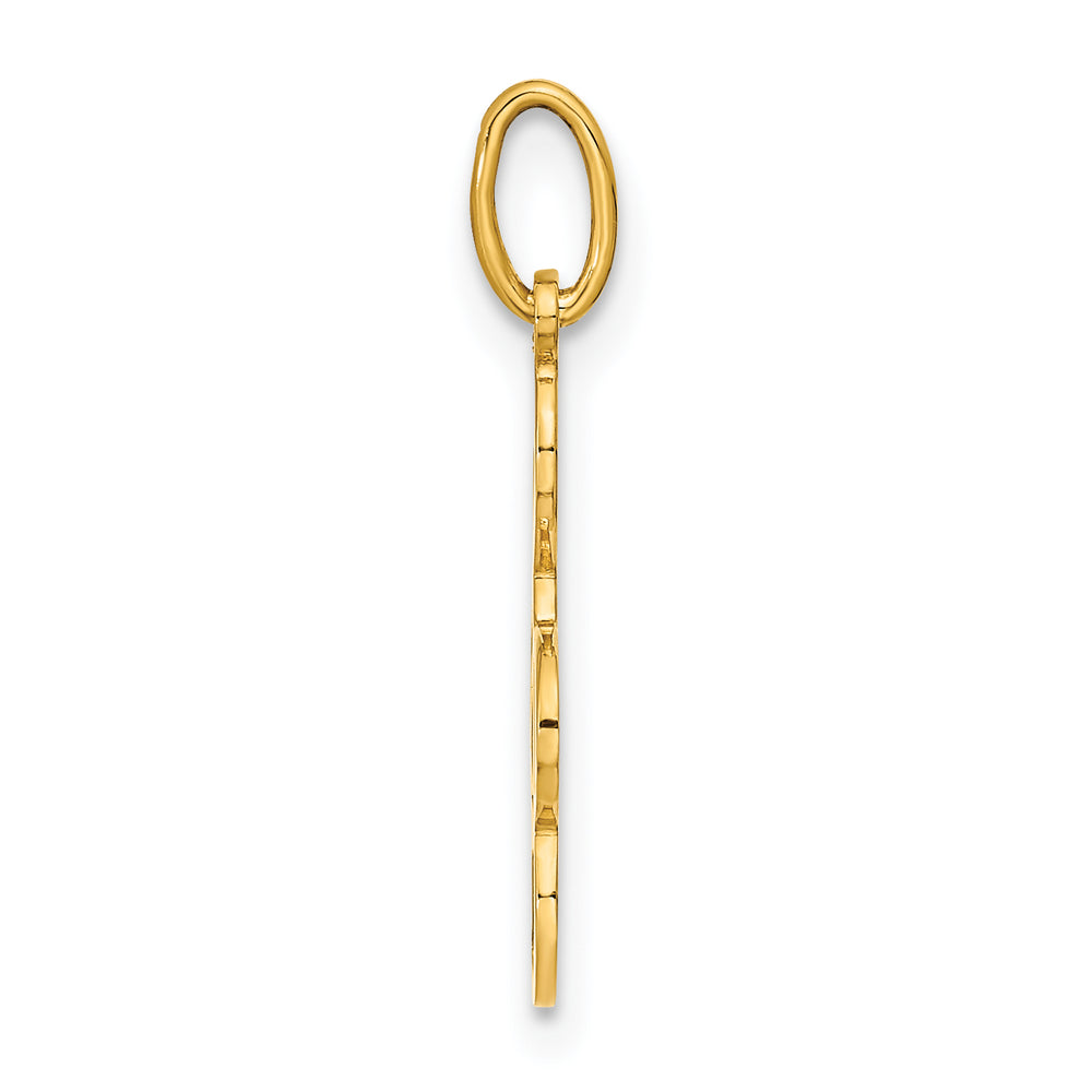 Colgante de Clave de Sol Pulido en Oro Amarillo 14k