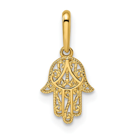 Colgante Hamsa de 14k