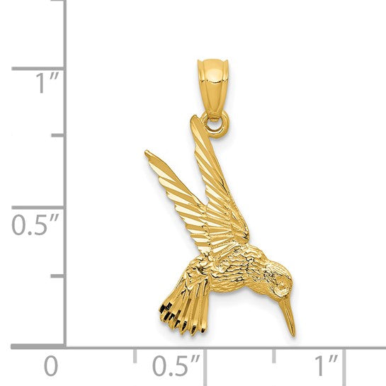 Colgante de Colibrí en Oro Amarillo 14k