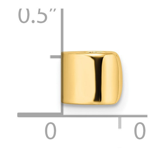 Aro de Oro Amarillo de 14k Pulido para un Solo Oído