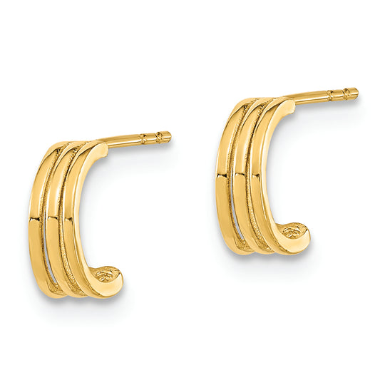 Aretes de Aro Pulidos de 14k