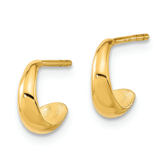 Aretes de Aro Pulidos en Oro de 14k