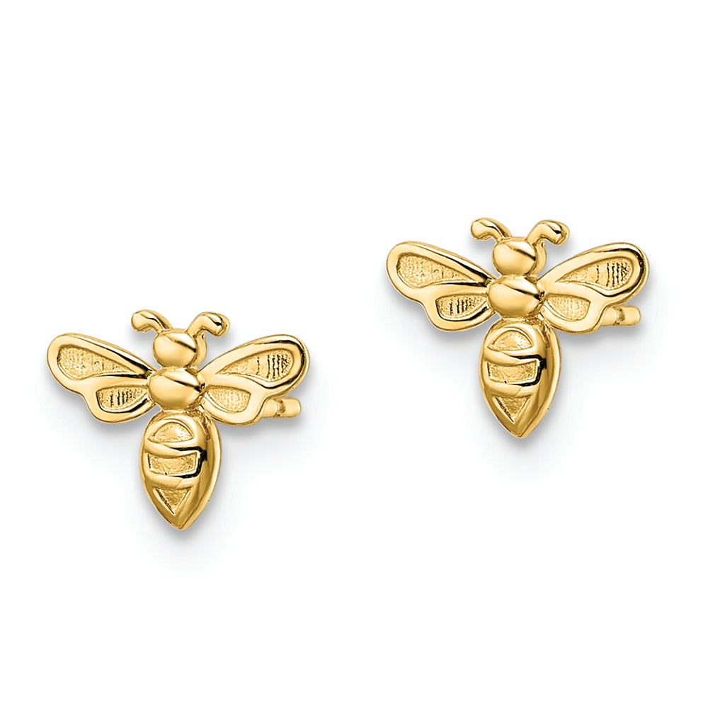 Aretes con Poste de Abejorro en Oro de 14k