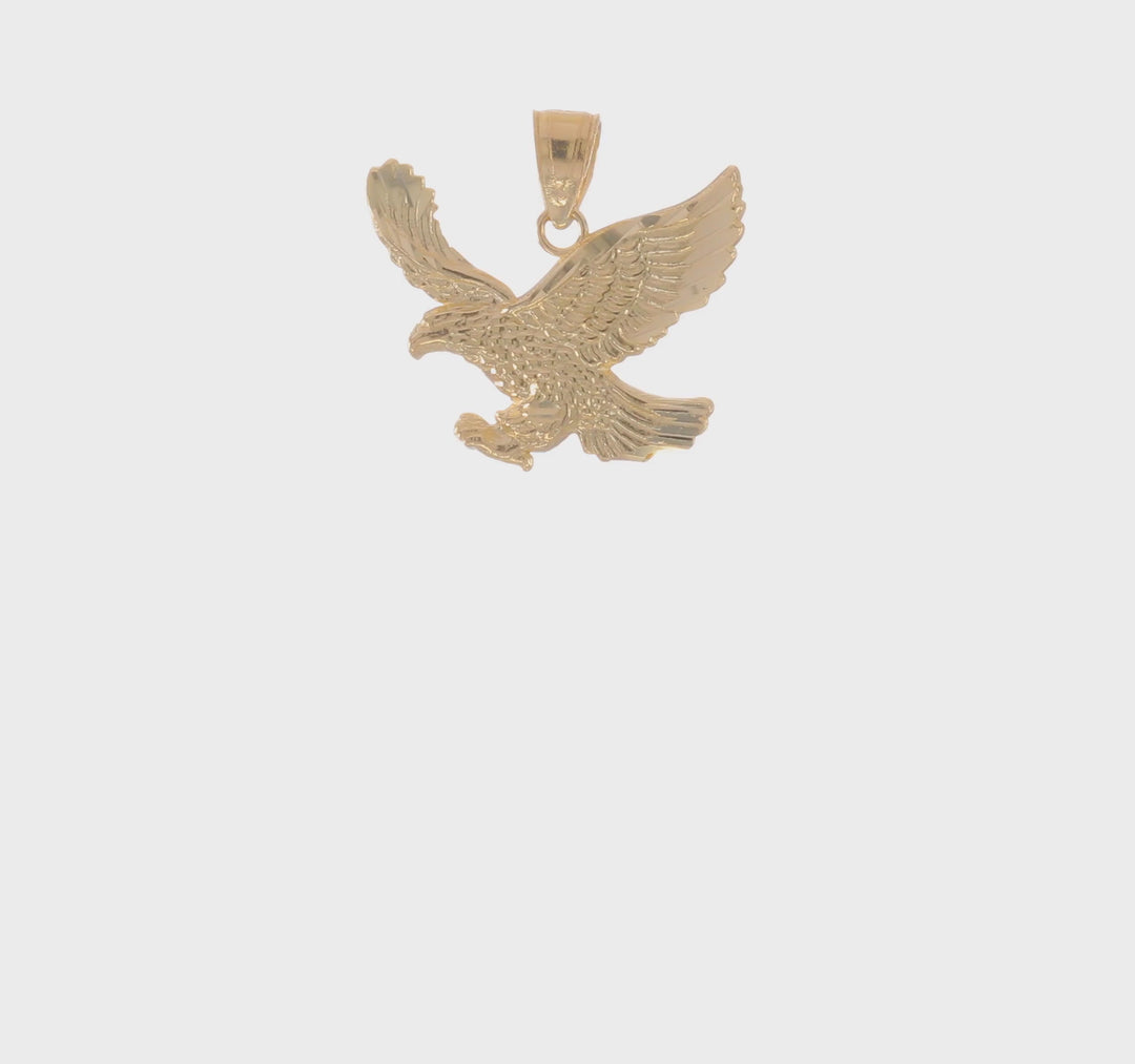 Colgante Águila Cortado a Diamante en Oro de 14k